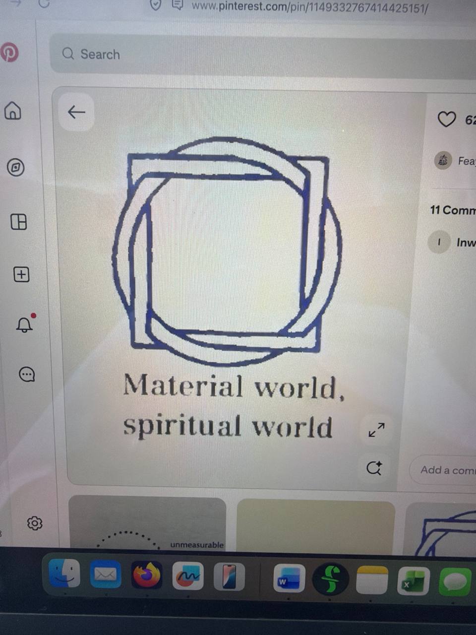 Material world and spiritual world symbol reference